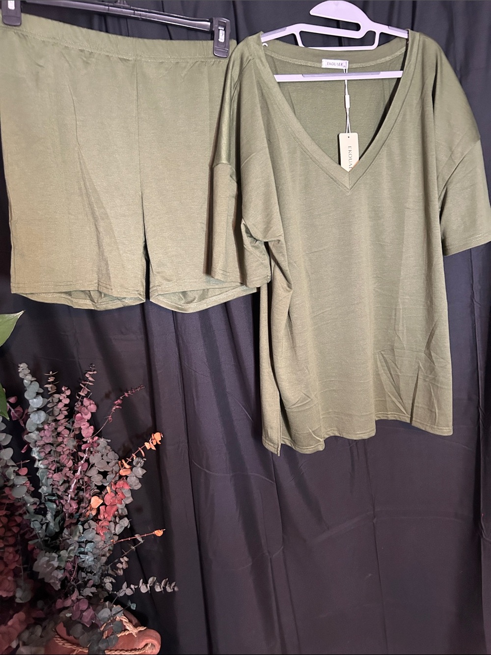 NWT EKOUAER PLUS SIZE SHORT SET 2XL